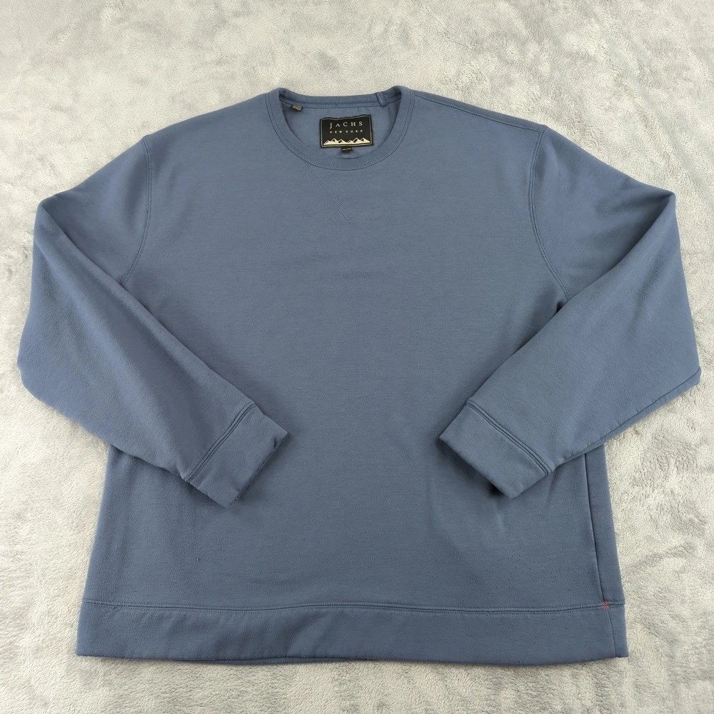 Jachs‎ New York Sweatshirt Mens XXL Blue Pullover Crewneck Stretch Polyester